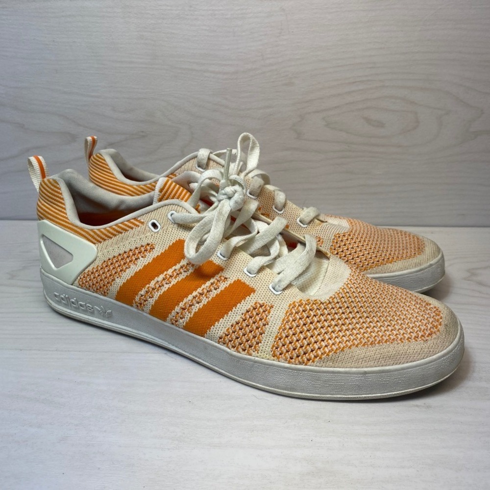 Adidas Palace Mens 11 Pro Primeknit Skate Shoes Orange White AQ5150 Sneakers Low